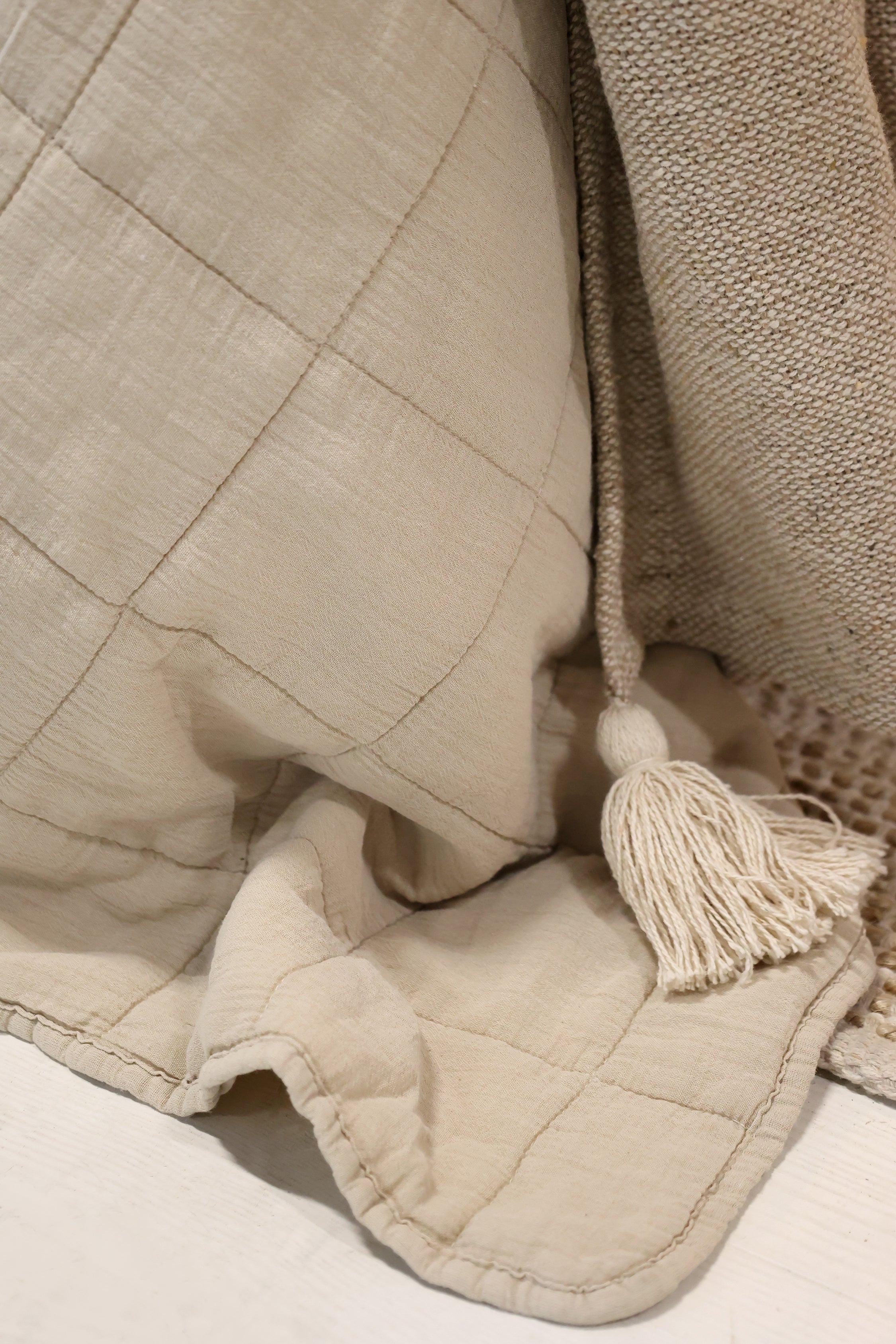 Överkast Beige, 240 × 240 cm